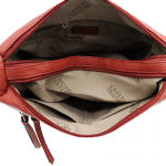 Чанта за през рамо с 2 големи отделения - керемидено кафява