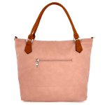 Голяма дамска чанта тип торба - розова
