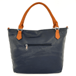 Голяма дамска чанта тип торба - тъмно синя