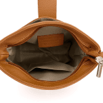 Чанта за през рамо от естествена кожа Andria - бежова 