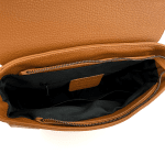 Чанта за през рамо от естествена кожа с 2 дръжки - черна
