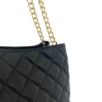 Луксозна дамска чанта от естествена кожа Cremona - тюркоаз