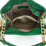 Луксозна дамска чанта от естествена кожа Cremona - лилава