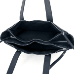 Голяма чанта от естествена кожа Тропеа - черна