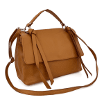 Дамска чанта рамо от естествена кожа Matera - керемидено кафява 
