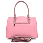 Дамска чанта с преграда - розова