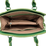 Дамска чанта с преграда - зелена