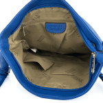 Дамска чанта за през рамо с много джобчета - тъмно синя 