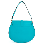 Луксозна чанта от естествена кожа с 2 дръжки Sana - синя 