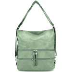 2 в 1 - Голяма чанта и раница - зелена