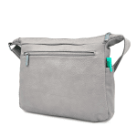 Чанта за през рамо с 2 отделения и много джобове - светло кафява 