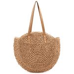 Голяма чанта от рафия Boho - тюркоаз