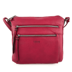 Чанта за през рамо с 2 големи отделения - червена