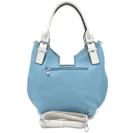 Голяма дамска чанта с регулиращи се дръжки - светло синя
