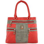 Дамска чанта тип торба с 2 отделения - червена