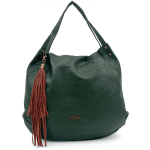 Удобна чанта тип торба с много джобове - тъмно зелена 