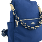 2 в 1 - Водоустойчива раница и чанта със секретно закопчаване - тъмно синя 
