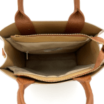 Дамска чанта от естествена кожа Florentina - фуксия/керемидено кафяво 