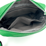 Чантичка за през рамо с цветна дръжка - зелена