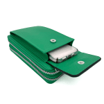 2 в 1 - портмоне и чантичка с цветна дръжка - зелено