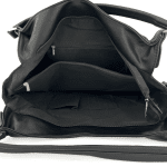 Голяма дамска чанта тип торба - черна 