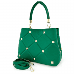 Дамска чанта от естествена кожа Ariana - тъмно зелена 
