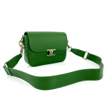 Чанта за през рамо от естествена кожа Ava - зелена 