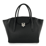 Луксозна чанта от естествена кожа Avelia - черна 