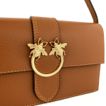 Дамска чанта от естествена кожа с 2 дръжки Zarela - керемидено кафява