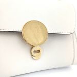 Луксозна чанта от естествена кожа Belissima - бяла