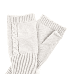 Плетени дамски ръкавици без пръсти - черни