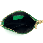 Чанта за през рамо от естествена кожа Telia - зелена