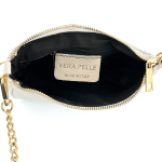 Чанта за през рамо от естествена кожа Telia - черна