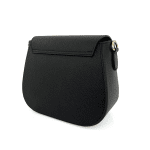 Чанта за през рамо от естествена кожа Nelina - черна 