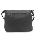 Чанта за през рамо с много джобове - черна 