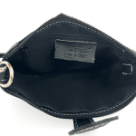 Дамска чантичка с 2 дръжки от естествена кожа Perla - черна