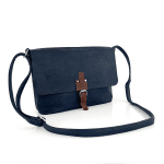 Дамска чанта за през рамо с детайли - светло синя 