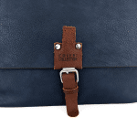 Дамска чанта за през рамо с детайли - керемидено кафява 