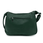 Чанта за през рамо с 2 големи отделения и много джобове - тъмно зелена