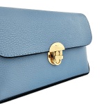 Дамска чанта от естествена кожа Antoanella - бяло/тъмно синьо 