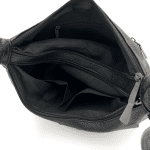 Чанта за през рамо с 2 големи отделения и много джобове - тъмно кафява 