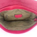 Дамска чанта за през рамо с детайли - фуксия 