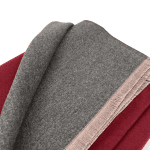 Двулицев топъл шал - червено/сиво
