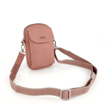 Чантичка през рамо с  джоб за телефон - розова 