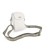 Чантичка през рамо с  джоб за телефон - бяла 