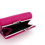 Малко дамско портмоне с много отделения - розово