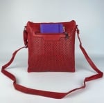 Дамска чанта за през рамо с три отделения - червена