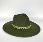 Дамска шапка "Федора" - зелена