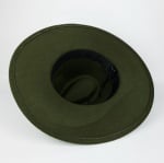 Дамска шапка "Федора" - тъмно зелена