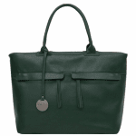 Голяма дамска чанта - тъмно зелена